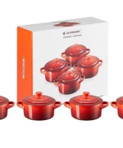 Le Creuset mini gryde sæt med fire klassiske minigryder