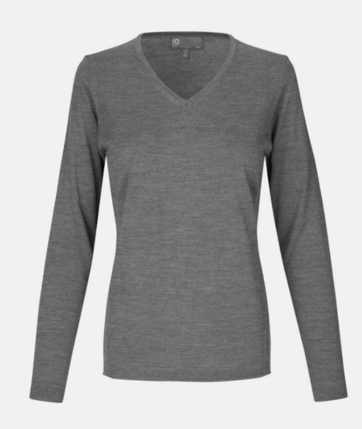 Business Strikpullover V-hals Dame fra ID Identity, er en Fully fashion herre strikpullover med V-hals, kommer i 3 farver .