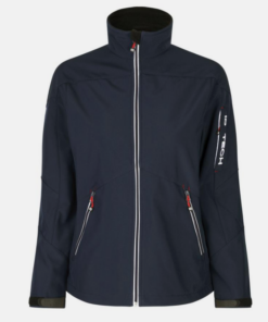 Soft Shell Jakke Kontrast Dame fra ID Identity, er en funktionel soft shell-jakke med kontrast på lynlås. ID® Tech broderi på venstre ærme. Trelagskvalitet.