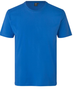 T-Time T-shirt fra ID .Klassisk T-shirt, rund hals, 4 lag halsrib, nakke- og skulderbånd. 100% bomuld oeke-tex. Holder faconen vask, mange farver. KOmmer både i dame og herre model.