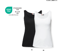 Tanktop Carolina til dame fra Clique, en moderne, og lidt længere ærmeløs top i blød single jersey med stretch. Praktisk og kommer i 2 farver