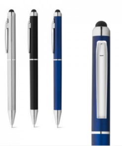 Esla kuglepen metallisk og touch spids Kuglepen med metallisk finish, metal klip, twist mekanisme og touch spids. ø10 x 145 mm. Kommer i flere farve