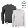 Premium OC Roundneck D/H, sweatshirt i eksklusiv kvalitet , i økologisk bomuld, recycled polyesterblanding. Dekorativ flatlock raglan-ærme og mere