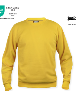 Sweat-Shirt Basic Roundneck fra Clique er en slidstærk lækker sweat-shirt med rund hals i unisex model. Har hals, ærme og bund som sikrer den gode kendte, slidstærke kvalitet fra Clique. Kommer med blød kæmmet inderside, ribbede manchetter, krave og bund som giver den lækre bløde kvalitet.
