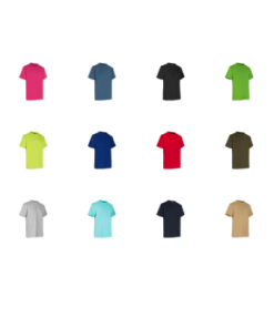 T-Time T-shirt fra ID Identity, Klassisk T-shirt, rund hals, 4 lag halsrib, nakke- og skulderbånd. 100% bomuld oeke-tex. Holder faconen vask, mange farver