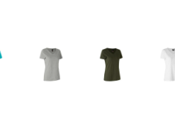 Core t-shirt med v-hals, fra ID Identity. Fitted T-shirt i casual design. O-hals, smal rib i hals, ærmer, stikningsdetaljer ved ærmegab/bunden. H/D model