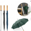 PET (100% rPET) pongee paraply med automatisk åbning, metalhåndtag og stel, håndtag i træ. ø1050 x 850 mm Kommer i 3 farver
