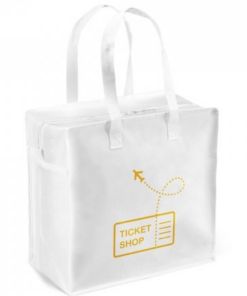 Non-woven Arasta pose i hvid, (140 g/m²) med 65 cm håndtag. Med trolley bånd. 350 x 350 x 200 mm. Perfekt suppement til din rejse. Let og praktisk. 