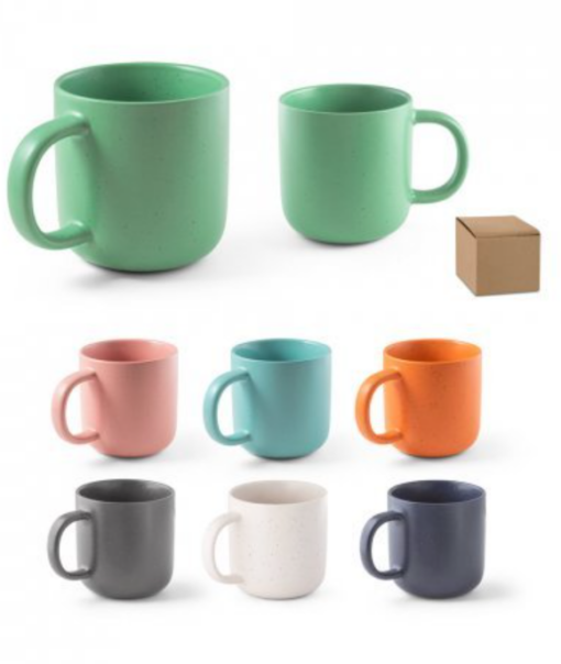 Krus Constellation med mat finish, keramisk, med kapacitet: 370 mL. Leveres i gaveæske. Tåler opvaskermaskine, modstandsdygtigt op til 125 vask (inkl tryk )