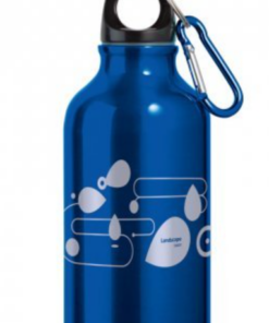 Drikkedunk Landscape sports flaske, aluminium sport flaske med karabinhage og kapacitet op til 400 mL. Oplagt logo mulighed ø66 x 176 mm