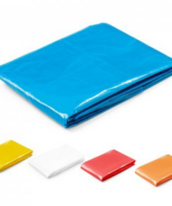 Poncho vandtæt i kugle-format emballage, med nøglering og karabinhage. ø63 mm | 1200 x 900 mm. Smart opbevaring og praktisk karabinhage     