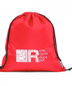 Snøretaske Pemba i 100% rPET, PET 190T (100% rPET) snøretaske. 370 x 410 mm. Godt for miljøet og kommer i 8 farver. Oplagt til logo merchandise.