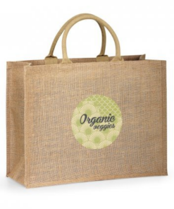 Jute taske Shanti indkøbspose-, - 100% - (360 g/m²) med lamineret interiør og korte skulderstropper. FSC mærket. 430 x 340 x 175 mm