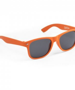 Solbrille i genbrugsplast flere farver, PET (100% rPET)-solbriller med kategori 3-glas med UV400-beskyttelse, jf. EN ISO 12312-1. kommer naturlig papirpose