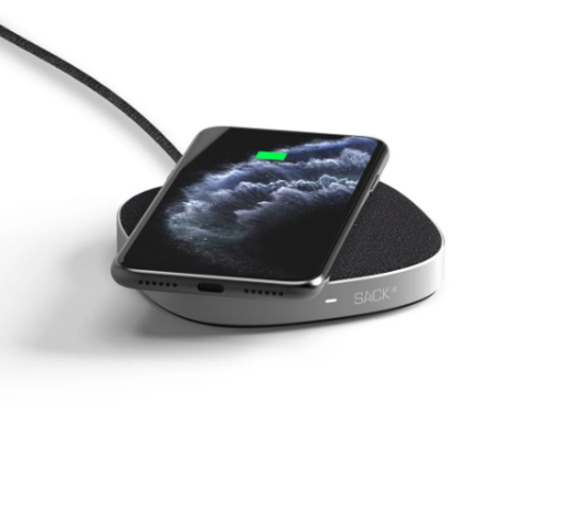 SACKit CHARGEit Dock, Få opladet din telefon trådløst lynhurtigt med CHARGEit Dock, gælder alle enheder som understøtter trådløs opladning (-smart watches).
