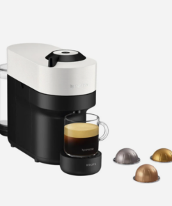 Nespresso Vertuo i 3 farver, Med fire kaffekopstørrelser, fra espresso- til Mug-størrelse, vælge din Nespresso-kapsel, sætte den i, starte den med et tryk