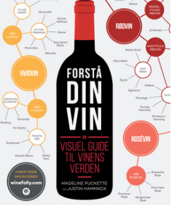 Forstå din vin med Justin og Madeline, denne bog med ekspertråd og enkle tips til den gode vin lige noget for dig.Bogen er en visuel guide, der på en overskuelig måde formidler den helt basale viden om vin: Hvordan du smager på vinen, og hvad det er for nogle ord, man bruger til at beskrive smagene. Du får også nyttig viden om, hvordan du behandler din vin, når den skal nydes og serveres til mad.  Bliv desuden klogere på at navigere rundt i restaurantens omfattende vinkort og lær, hvordan du læser vinetiketten på flasken, sammen med Justin Hammack og Madeline Puckette . Læs også om, hvordan du opbevarer dine vine i vinkælderen eller i vinreolen. Vinens verden er mangfoldig. Bogen gennemgår 55 forskellige typer vine inddelt i enkle, let overskuelige grafiske oversigter samt 20 detaljerede vinkort.