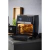 Holm Airfryer 12 L, Airfryer-ovn 12 liter. I en airfryer tilberedes maden med cirkulerende varm luft i stedet for fritureolie, og fritterne får sprød og crispy overflade helt uden eller med meget små mængder olie.