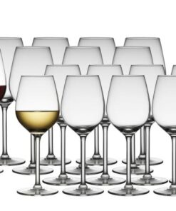 Lyngby glas juvel vinsæt, Dæk et smukt og elegant middagsbord. Sættet består af 8 rødvinsglas 50 cl og 8 hvidvinsglas 38 cl.