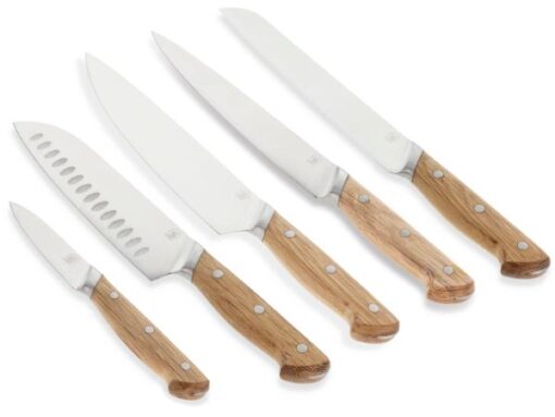 Morsø Foresta knivsæt 5 dele, Er en knivserie af meget høj kvalitet, smukt design, som er virkelig flot og stilfuldt at have stående fremme i køkkenet.