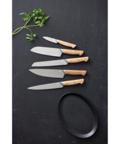Morsø Foresta knivsæt 5 dele, Er en knivserie af meget høj kvalitet, smukt design, som er virkelig flot og stilfuldt at have stående fremme i køkkenet.
