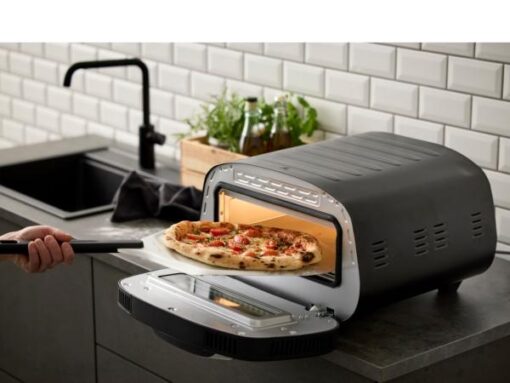 Nordic sense pizzaovn, drømmer du om en pizza med sprød skorpe og saftigt fyld? Med denne elektriske pizzaovn er det nemt, lækre pizzaer på få minutter.