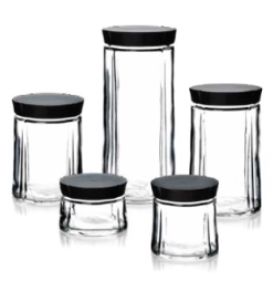 Rosendahl Grande Cru opbevaringsglas 5 str. Få denne pakke med 5 glas og låg. Opbevaringsglasset forener enkelt design og funktionel opbevaring.