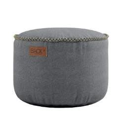 SACKit RETROif pouf i grå. Med en højde på 35 cm og diameter på 50 cm. Passer fint til RETROit sækkestol. Til indendørs brug.
