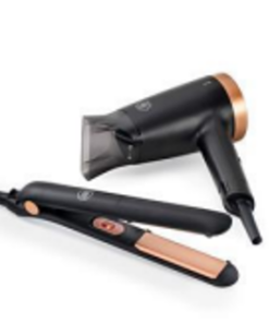 OBH Nordica Glam & shine kit, Glam and Shine-stylingsættet er det perfekte sæt, når du skal tørre og style dit hår. Består af en hårtørrer og et glattejern