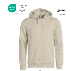 Sweat-Shirt Basic Hoody fra Clique er en slidstærk lækker sweat-shirt med hætte i unisex model.Den har dobbeltsikringer ved ærme og bund, sikrer materialet