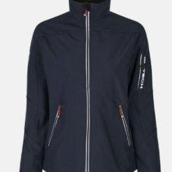 Soft Shell Jakke Kontrast Dame fra ID Identity, er en funktionel soft shell-jakke med kontrast på lynlås. ID® Tech broderi på venstre ærme. Trelagskvalitet.