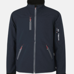 Soft Shell Jakke Kontrast Herre fra ID Identity, er en funktionel soft shell-jakke, kontrast på lynlås. ID® Tech broderi på venstre ærme. Trelagskvalitet.