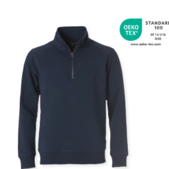 Classic Half Zip fra Clique, er en unisex model, med flatlock sømme tone-i-tone. 2x2 rib. Skjult lomme i siden med lynlås og høretelefon løsning.