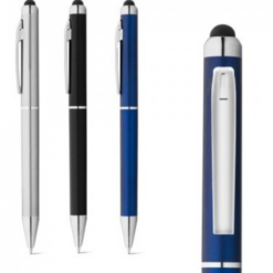 Esla kuglepen metallisk og touch spids Kuglepen med metallisk finish, metal klip, twist mekanisme og touch spids. ø10 x 145 mm. Kommer i flere farve