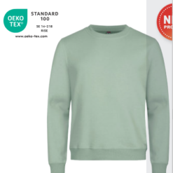Maimi Roundneck fra Clique,  En unisex rundhals i en blanding af bomuld og recycled polyester. Elastisk rib 2x2 med dobbeltsyning nederst på ærmet/forneden.
