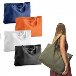 Taske Camden af genbrugsbomuld, Taske af bomuld (50%), genbrugsbomuld (30%) og genanvendt polyester (20%) (280 g/ m²) med 62 cm håndtag. 500 x 370 x 120 mm.