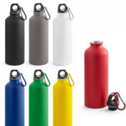 Drikkedunk Collina med mat finish, Aluminiumsflaske med mat finish og karabinhage til nem transport. Kapacitet op til 530 mL. ø66 x 216 mm