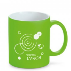 Krus Lynch i neon mat, Keramisk krus med neon mat finish og kapacitet op til 350 mL. Det giver dig mulighed for at skrive på den med kridt, ikke inkluderet.
