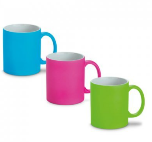 Krus Lynch i neon mat, Keramisk krus med neon mat finish og kapacitet op til 350 mL. Det giver dig mulighed for at skrive på den med kridt, ikke inkluderet.
