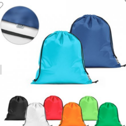 Snøretaske Pemba i 100% rPET, PET 190T (100% rPET) snøretaske. 370 x 410 mm. Godt for miljøet og kommer i 8 farver. Oplagt til logo merchandise.