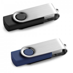 USB Claudius 32 GB,  USB stick med gummi finish og metal klip. Leveres i en æske. i 10 forskellige farvekombinationer. Enhed. 56 x 19 x 10 mm