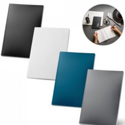 A5 notesbog Queiros i stenpapir, soft cover omslag (620g/m2) med 128 blanke sider (120g/m2). 140 x 210 mm. Kommer i 4 farver. 