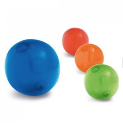 Badebold gennemsigtig vælg mellem 5 farver, Gennemsigtig oppustelig bold af PVC, . Oppustet: ø245 mm. Så er der lagt op til spil i haven, stranden osv.