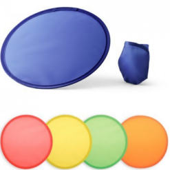 Frisbee foldbar 5 farver 190T foldbar frisbee. Leveres i en pose. ø250 mm | Taske: 90 x 90 mm. Sjovt at spille og kan spilles mange steder.