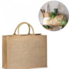Jute taske Shanti indkøbspose-, - 100% - (360 g/m²) med lamineret interiør og korte skulderstropper. FSC mærket. 430 x 340 x 175 mm