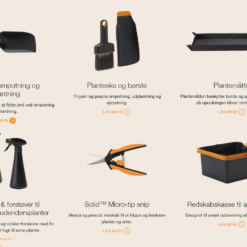 Fiskars havepakke stor 9 dele, her er du dækket ind til dit arbejde med den almindelige vedligehold af div. bede , planter osv.   