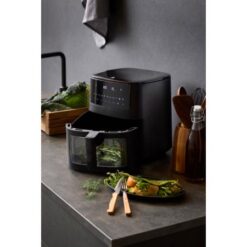 Holm Airfryer 6,5 L og airfryerbøger, fryer med vindue, 6,5 liter. I en airfryer tilberedes maden med cirkulerende varm luft,tilkøb udvalgte airfryer bøger