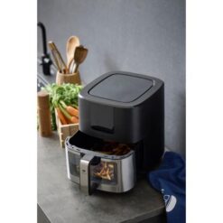 Holm Airfryer 9,0 L og airfryerbøger, Airfryer med vindue, 9 liter. I en airfryer tilberedes maden med cirkulerende varm luft,tilkøb udvalgte airfryer bøger