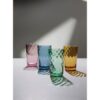 Lyngby glas Vienna highball 4 farver, de mundblæste glas har et blødt optisk spiralmønster og egner sig godt til borddækning i hverdagen, festliget lag