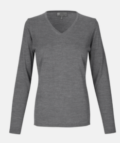 Business Strikpullover V-hals Dame fra ID Identity, er en Fully fashion herre strikpullover med V-hals, kommer i 3 farver .